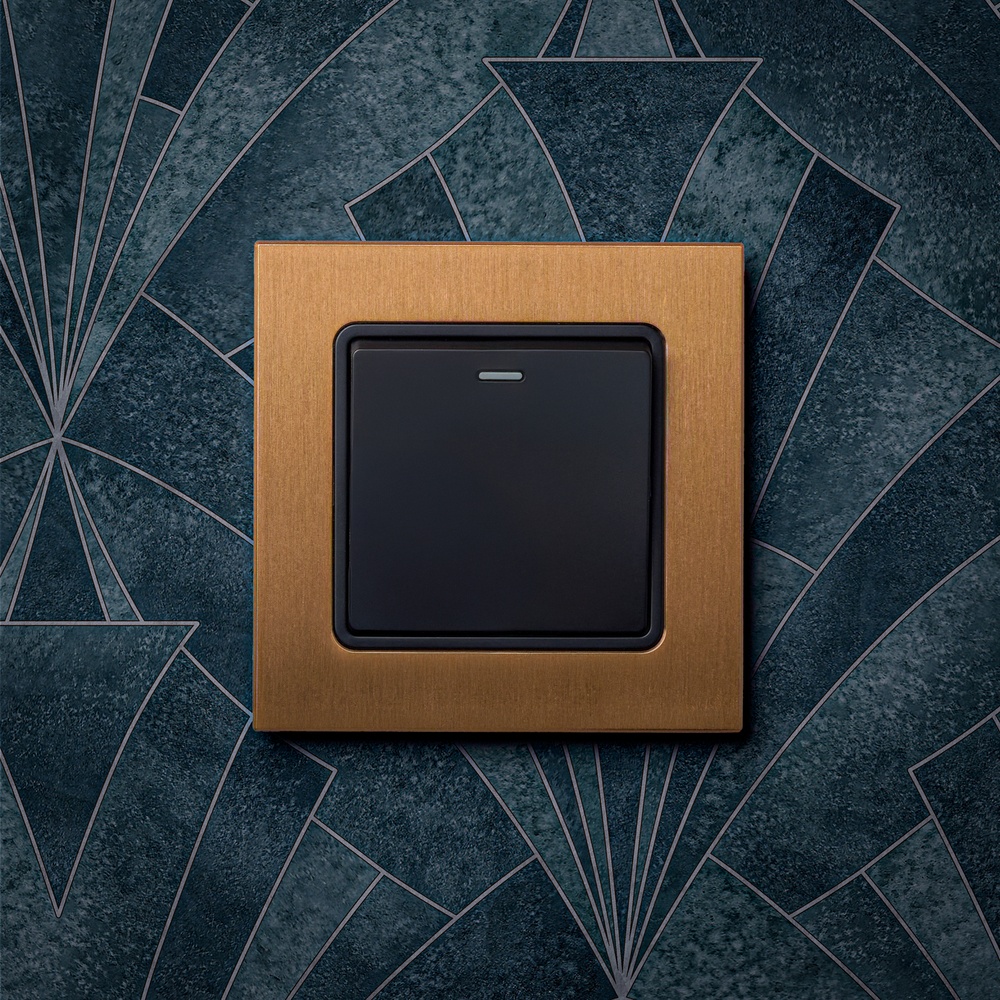 Aura Single Retractive Switch - Brushed Bronze RetroTouch Light ...